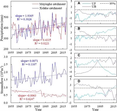 Effects of precipitation changes and land-use alteration on streamflow: A comparative analysis from two adjacent catchments in the Qilian Mountains, arid northwestern China
